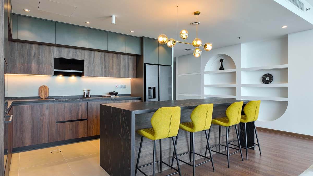 Rustic Bold Contrast Kitchen